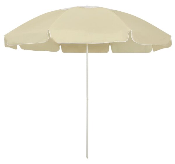 Beach Umbrella Sand Yellow 240 cm