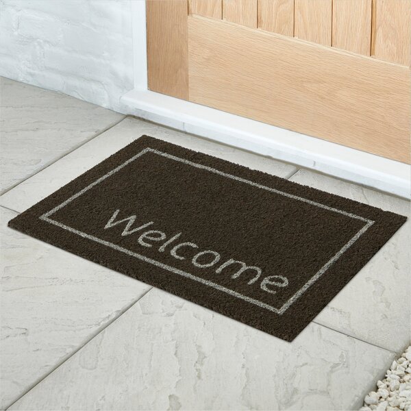 Welcome Doormat Grey