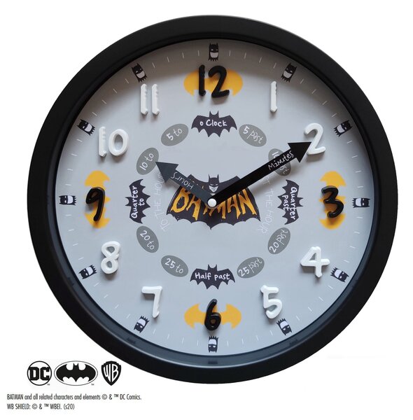 Batman Tell the Time Clock Black