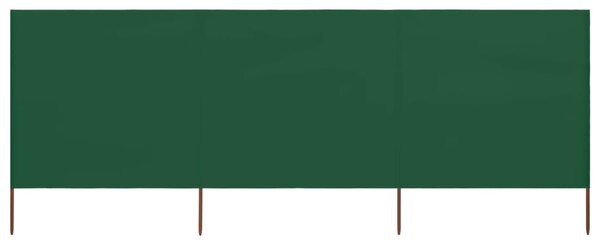3-panel Wind Screen Fabric 400x80 cm Green