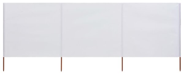 3-panel Wind Screen Fabric 400x160 cm Sand White