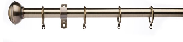 Swish Curve Metal Curtain Pole Dia. 28mm Antique (Brass)
