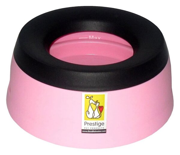 Road Refresher Non-Spill Pet Water Bowl Large Pink
