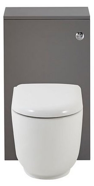Bathstore Alpine Duo 500mm Toilet Unit (including Dual Cistern Fittings) - Gloss Grey
