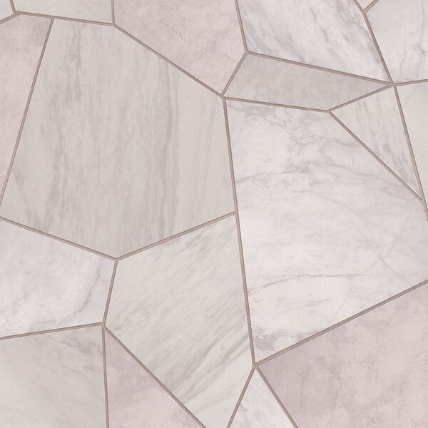 Grandeco Marble Apex Pink Wallpaper