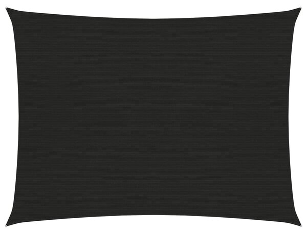 Sunshade Sail 160 g/m² Black 3x4 m HDPE