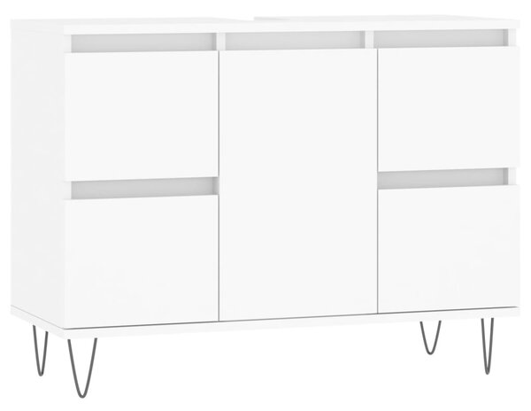 Bathroom Cabinet White 80x33x60 cm Engineered Wood