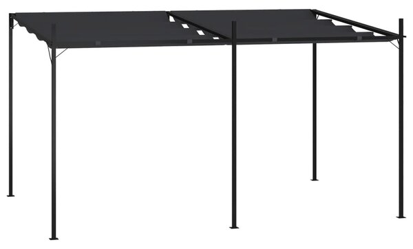 Gazebo with Retractable Roof 400x300x233 cm Anthracite