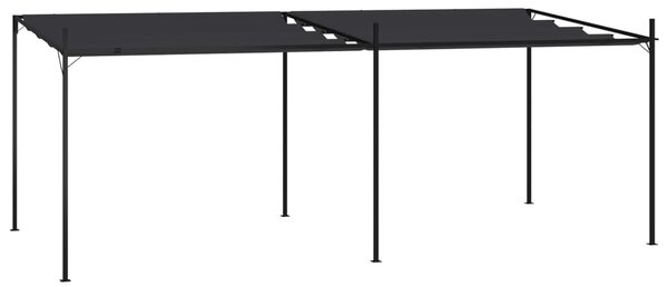 Gazebo with Retractable Roof 600x300x233 cm Anthracite