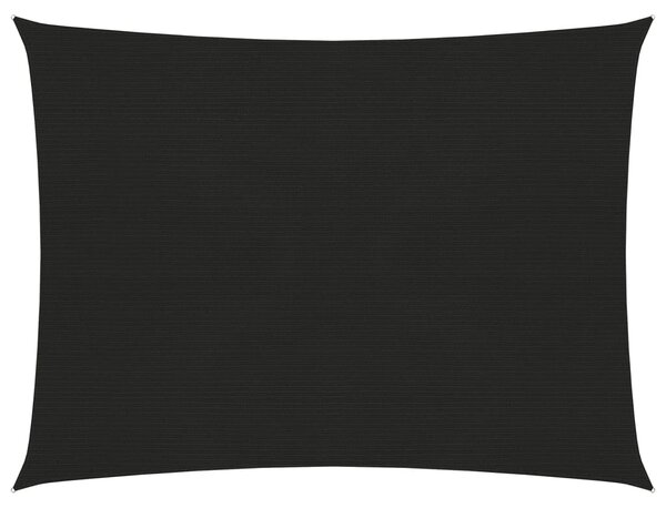 Sunshade Sail 160 g/m² Black 2x3.5 m HDPE