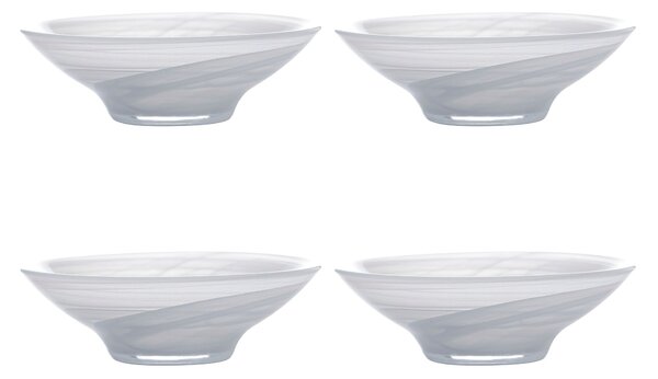 Set of 4 Maxwell & Williams Marblesque 13cm White Bowls White