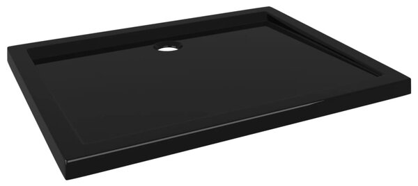 Rectangular ABS Shower Base Tray Black 70x90 cm