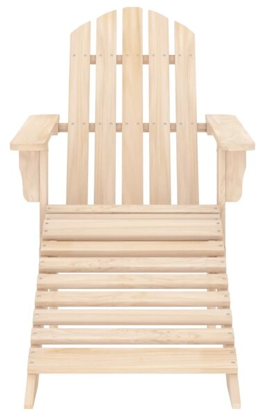 Garden Adirondack Chair with Ottoman Solid Fir Wood