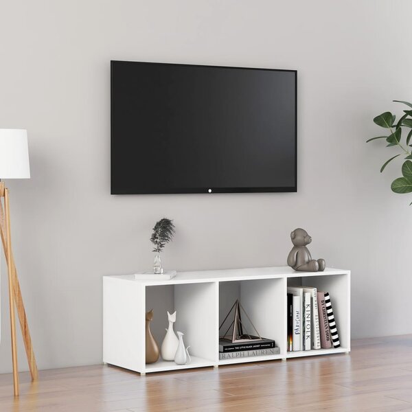 TV Cabinet White 107x35x37 cm Engineered Wood