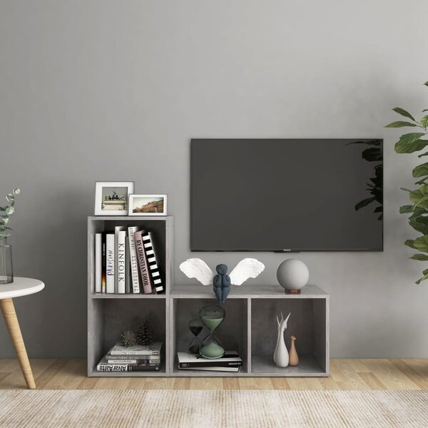TV Cabinets 2 pcs Concrete Grey 72x35x36.5 cm Engineered Wood