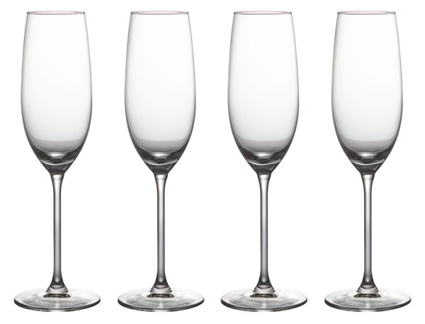 Set of 4 Ravello Champagne Flutes Clear