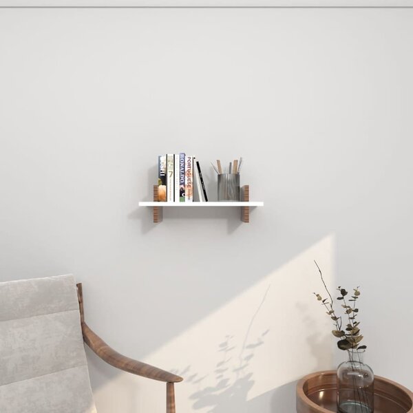 Homemania Wall Shelf Norma 50x20x15 cm White and Wood