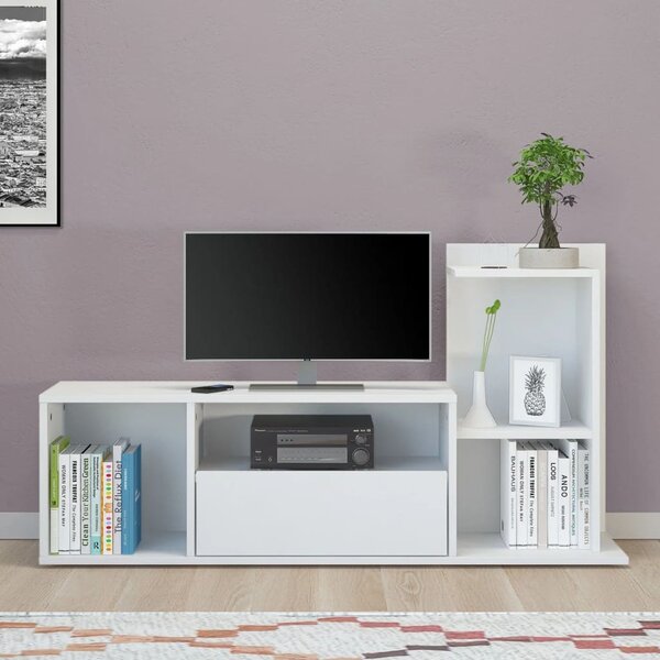 Homemania TV Stand Sumatra 120x30x30/65 cm White
