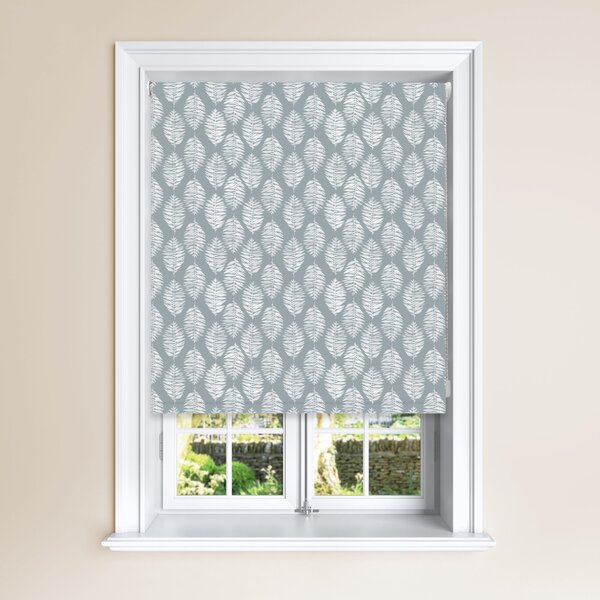 Fern Twiglight Blackout Roller Blind Grey and White