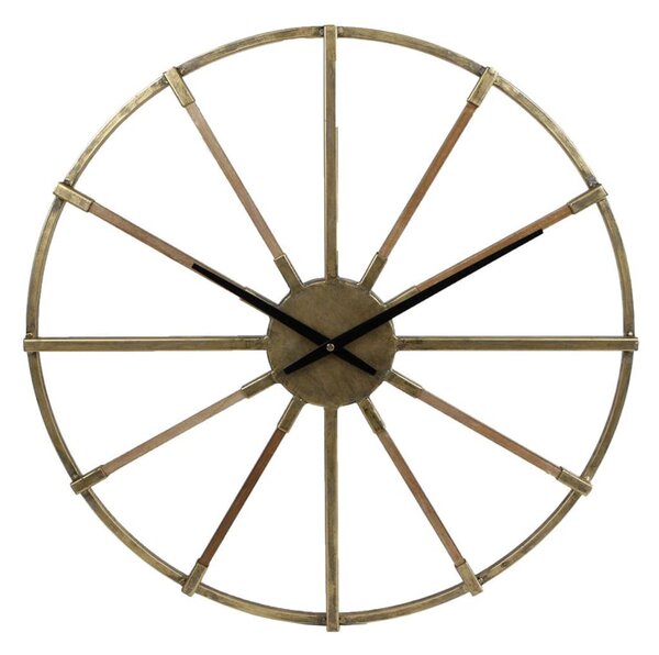 Gifts Amsterdam Wall Clock Leicester Metal Gold 60cm