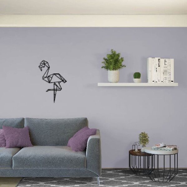 Homemania Wall Decoration Flamingo 31x50 cm Steel Black