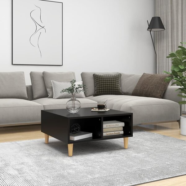 Coffee Table Black 60x60x30 cm Engineered Wood