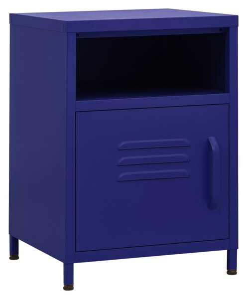 Nightstands 2 pcs Navy Blue 35x35x51 cm Steel