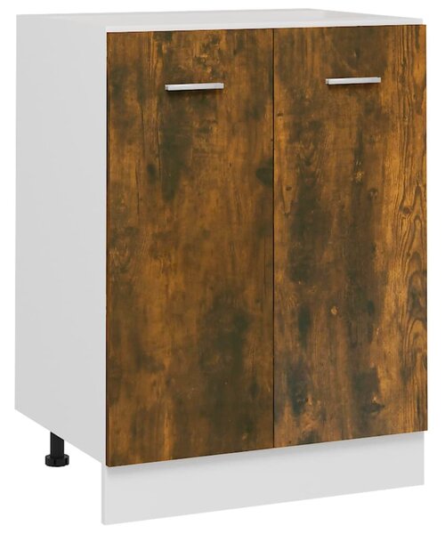 Bottom Cabinet Smoked Oak 60x46x81.5 cm Engineered Wood