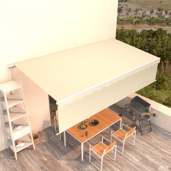 Manual Retractable Awning with Blind 6x3m Cream