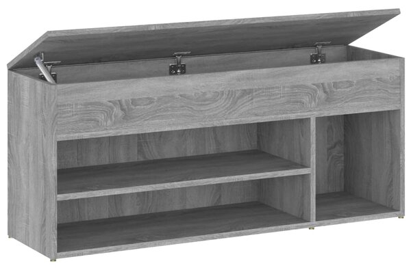 Shoe Bench Grey Sonoma 105x30x45 cm Engineered Wood