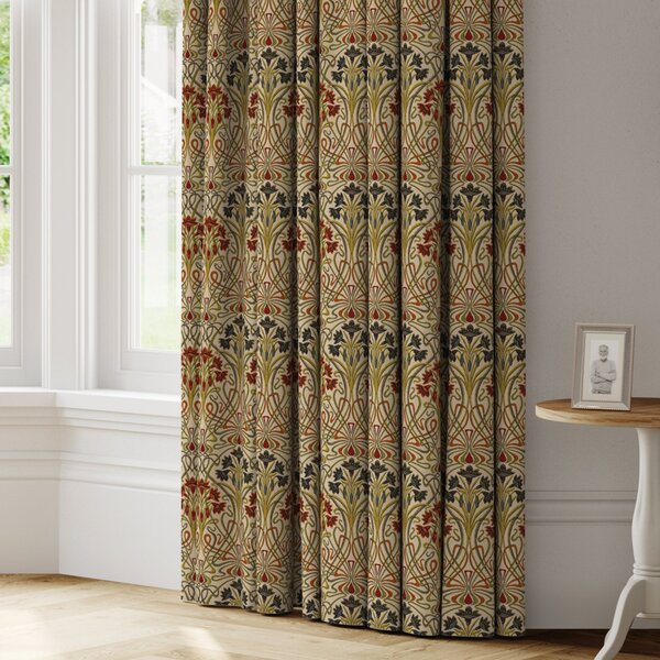 Lucetta Made to Measure Curtains Yellow/Red/Black