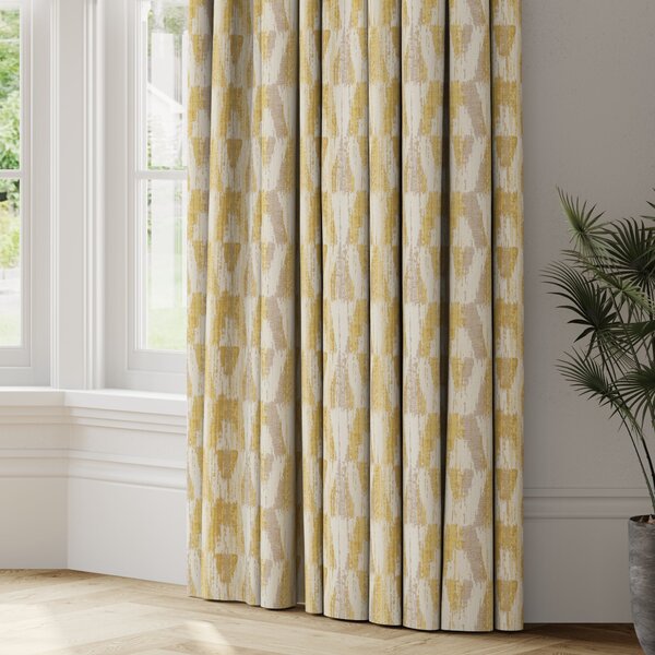 Ida Made to Measure Curtains Yellow/White