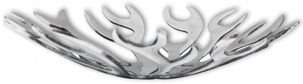 Fruit Basket Flame Shape Aluminium Silver