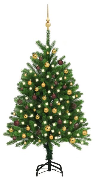 Artificial Pre-lit Christmas Tree with Ball Set 120 cm Green