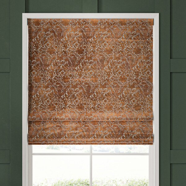 William Morris Compton Silhouette Velvet Made To Measure Roman Blind Terracotta