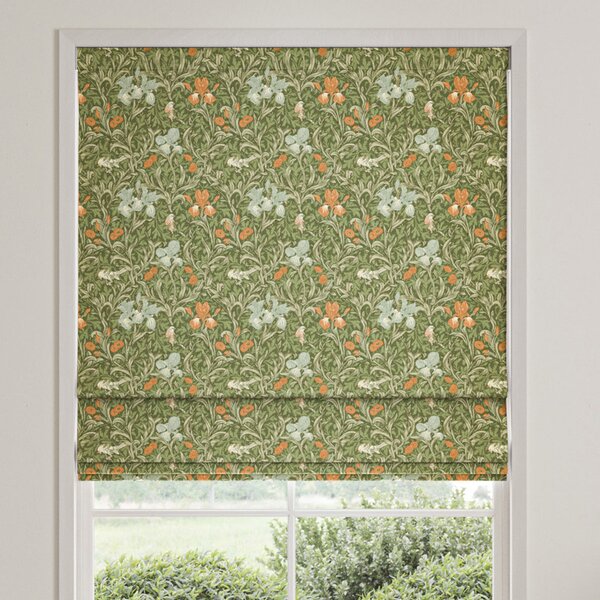 William Morris Iris Made To Measure Roman Blind Moss
