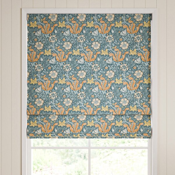 William Morris Compton Velvet Made To Measure Roman Blind Bluebird