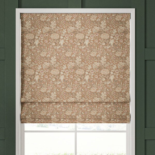 William Morris Double Bough Made To Measure Roman Blind Terracotta