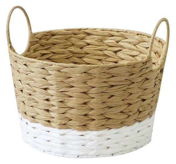 Round Natural White Paper Basket