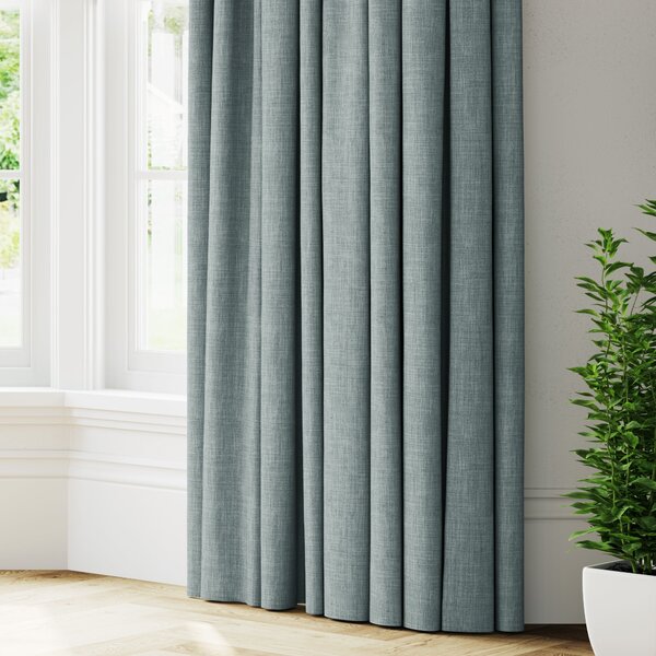 Linoso Made to Measure Curtains Light Blue