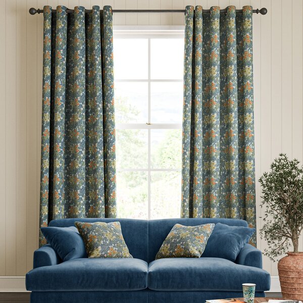 William Morris Bower Made To Measure Curtains Bluebird