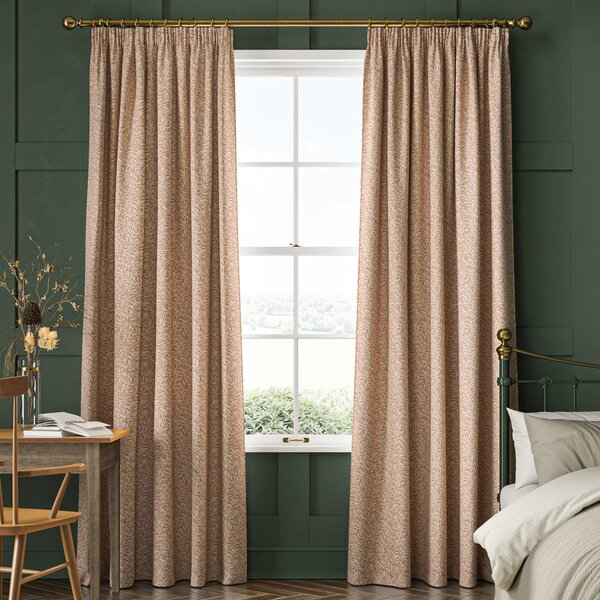 William Morris Willow Bough Woven Made To Measure Curtains Brick