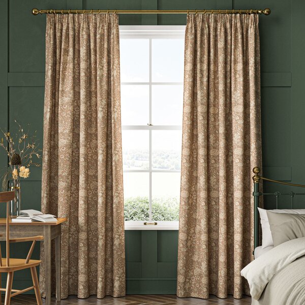 William Morris Double Bough Made To Measure Curtains Terracotta