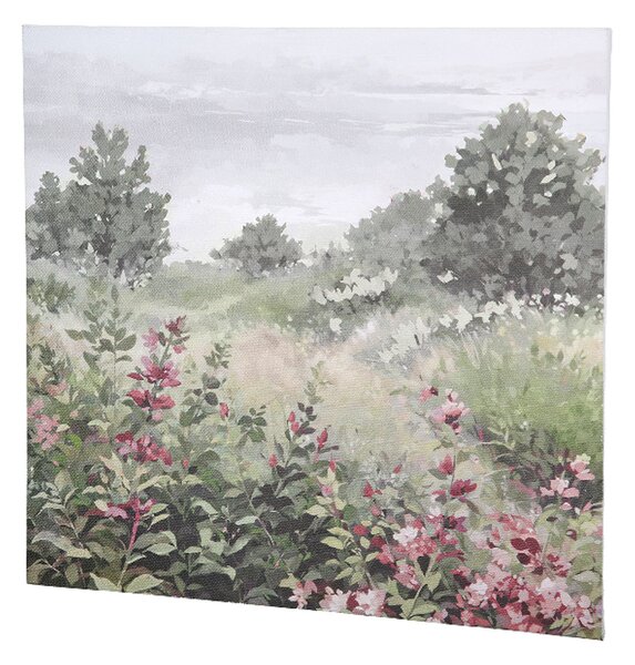 Colindale Canvas Tree Motif Wall Art In Grey And Green
