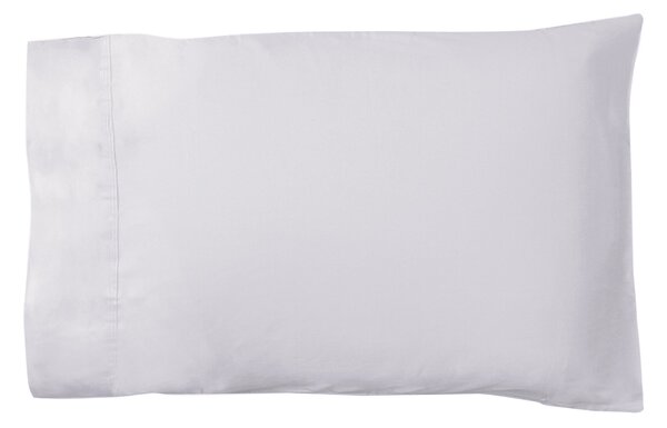 Dorma 500 Thread Count 100% Cotton Sateen Plain Cuffed Pillowcase Silver