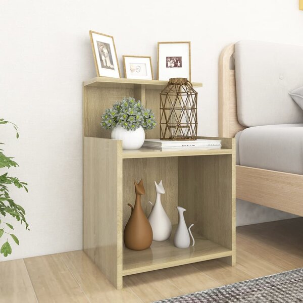 Bed Cabinet Sonoma Oak 40x35x60 cm Engineered Wood