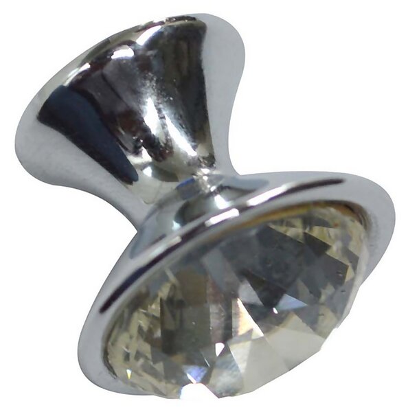 Cowen 32mm Zinc Chrome and Clear Crystal Knob - 2 Pack
