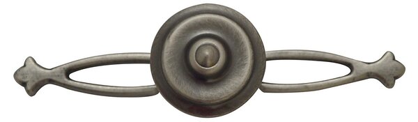 Colton 38mm Zinc Antique Knob on Backplate - 2 Pack