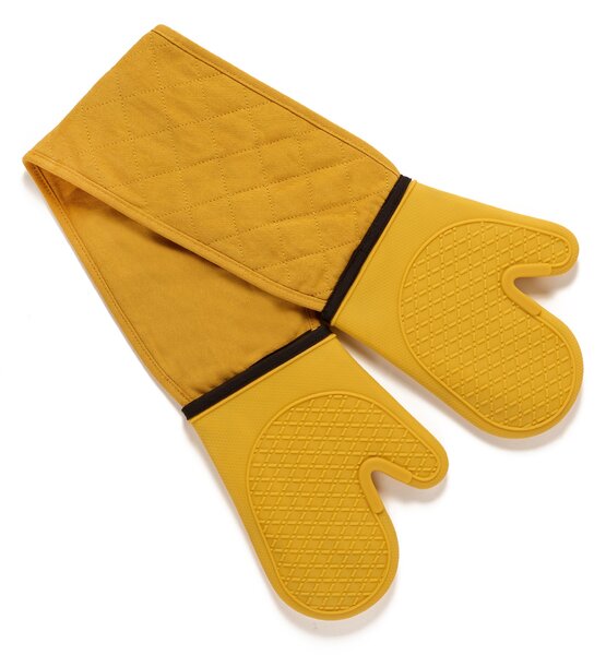 Ochre Silicone Double Oven Glove Yellow