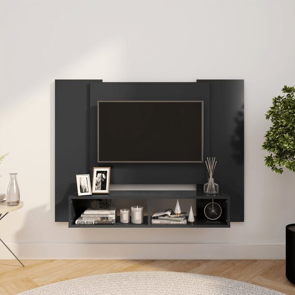 Wall TV Cabinet Grey 120x23.5x90 cm Engineered Wood